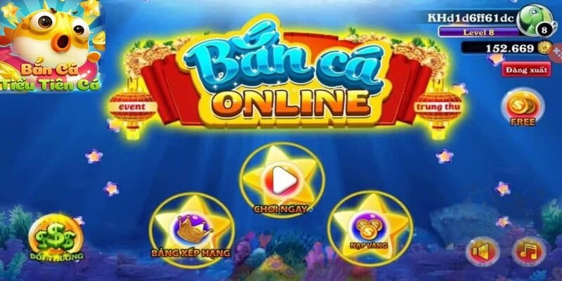 Giao diện game bắn cá Tiểu Tiên Cá ấn tượng