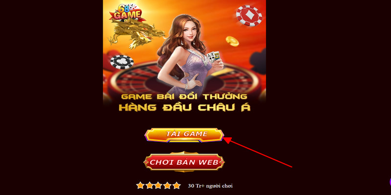 Nhấp vào tải game để bắt đầu cài đặt