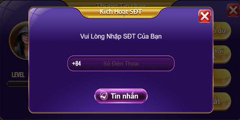 Cung cấp số điện thoại khi đăng ký 68gamebai 